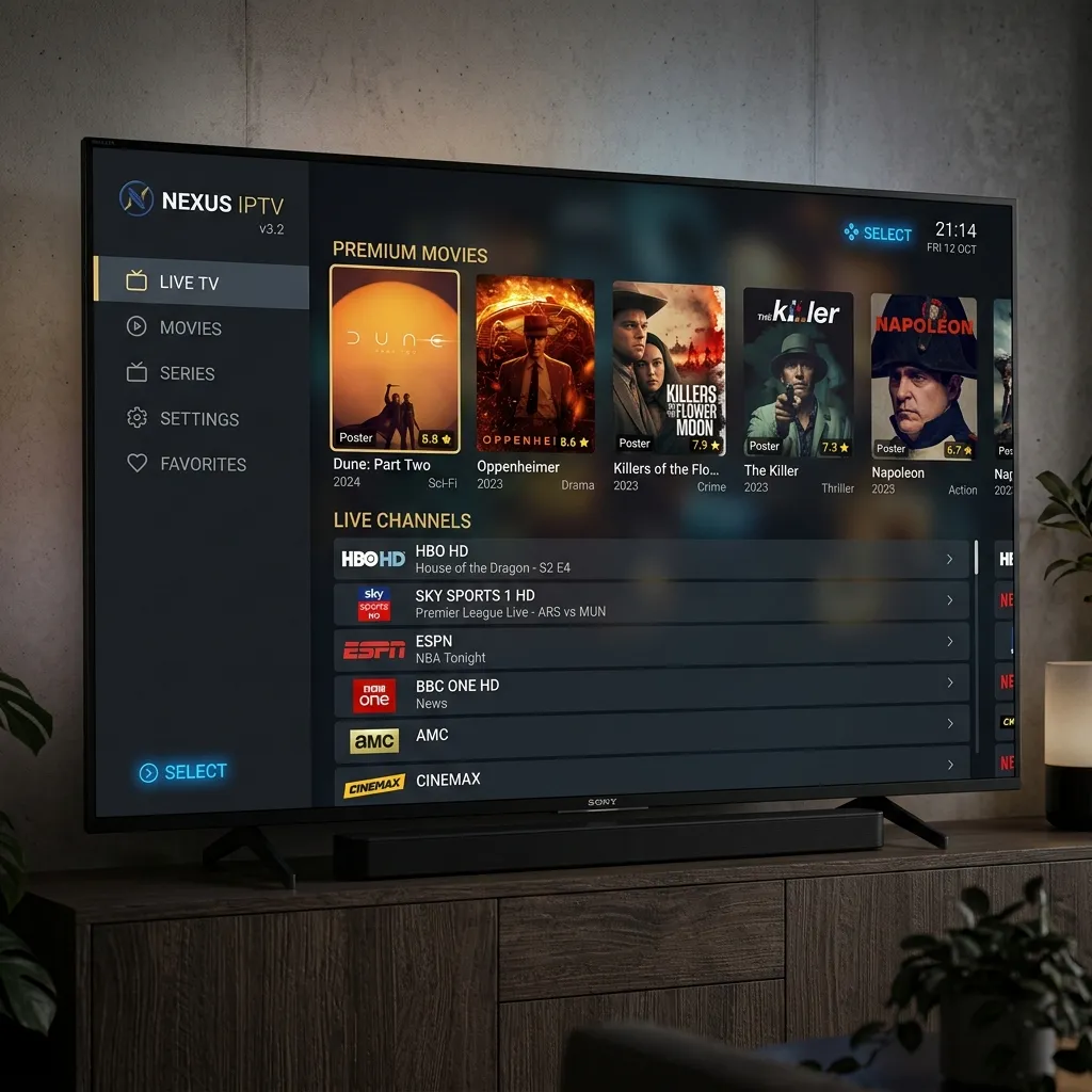 App IPTV rodando liso na Smart TV